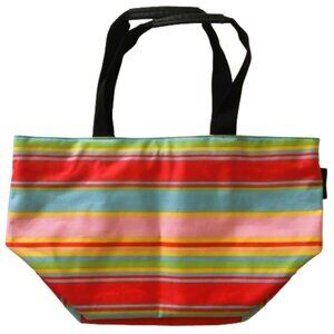 Vincelli Zippered Tote, Beach Bag, Shopper, Travel, Bucket Style Striped